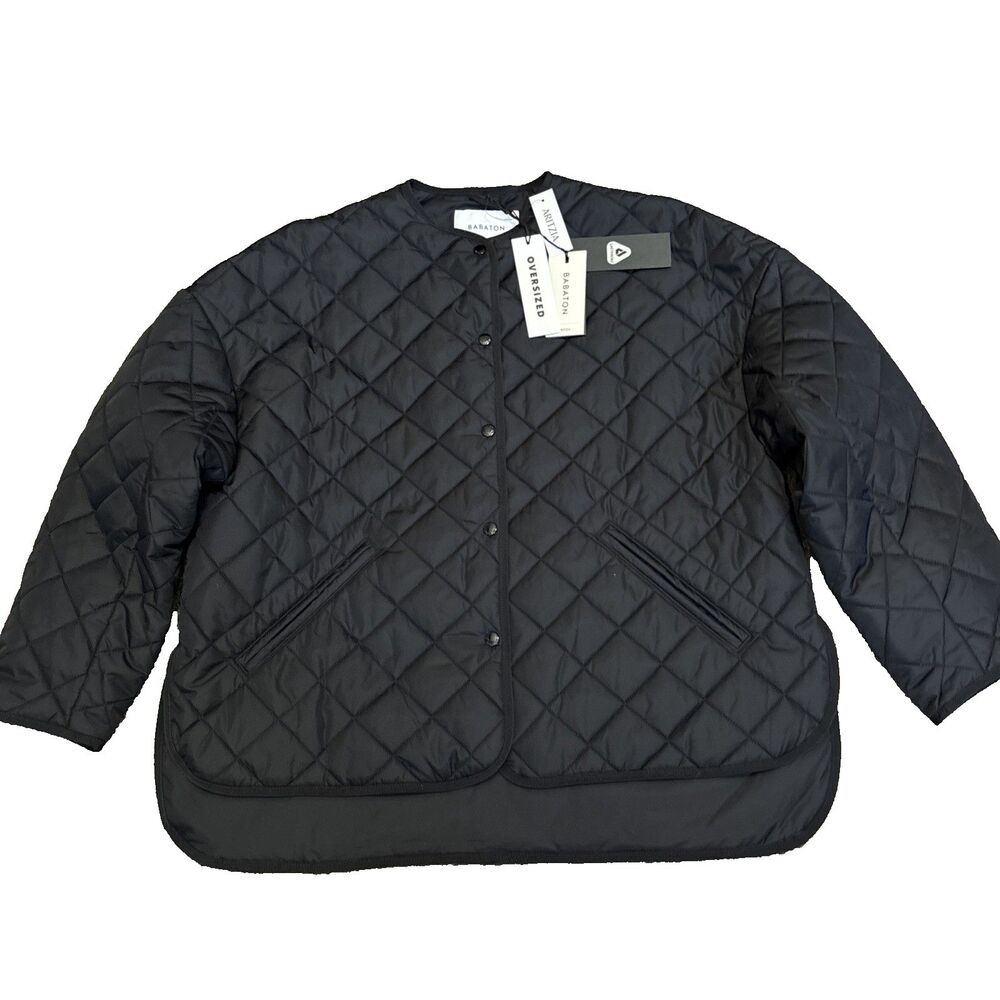 NEW NWT BABATON Aritzia Quilted Geo Jacket Black XS Lightweight $250 Primaloft
